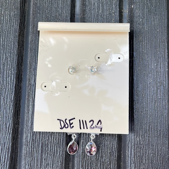 Pink & Purple Dangle Earrings - Picture 7 of 14